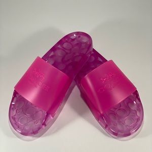 Coach Womens Jelly pool slides size 8